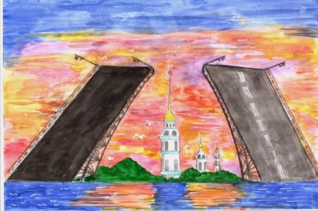 Дворцовый мост и Петропавловка