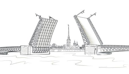 Дворцовый мост Санкт-Петербург арт