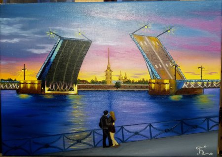 Картина Дворцовый мост СПБ