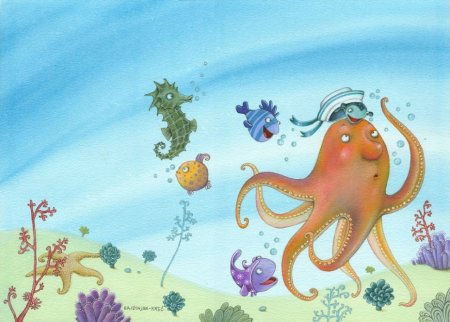 Морские жители для детей