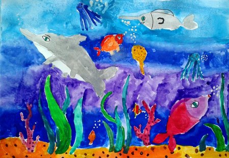 Раскраска морские обитатели