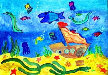 Рисование морские обитатели в подготовительной группе