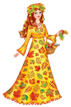 Рисование красавица осень