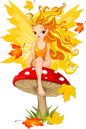 Трафарет принцесса осень