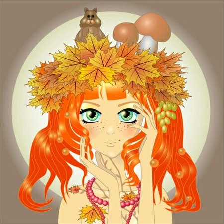 Девочка осень поделка