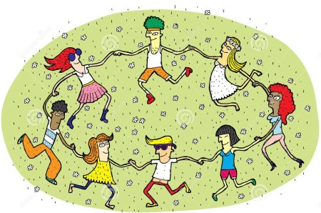 Дети танцуют в кругу