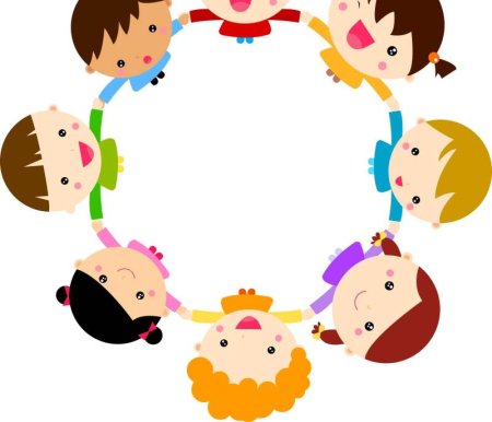 Дети в кругу мультяшные