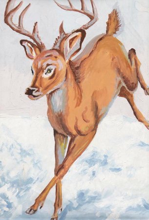 Олень рисунок