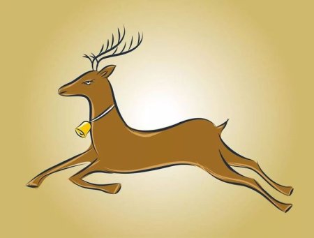 Бегущий олень рисунок