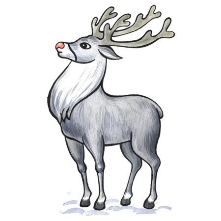 Олень рисунок для детей