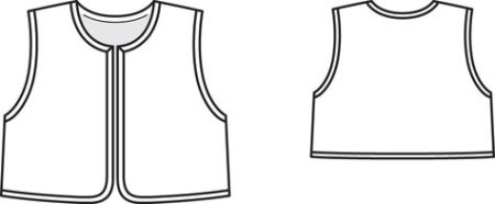 Технический рисунок детского жилета