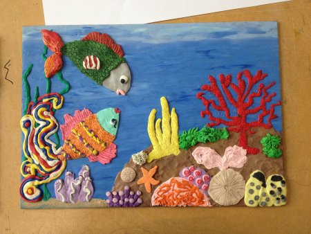 Пластилинография Морское царство аквариум