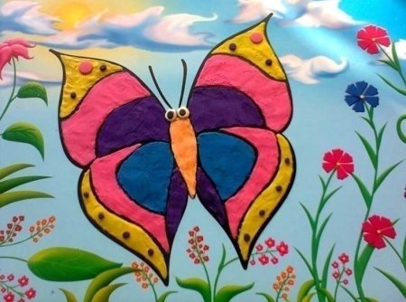 Пластилинография бабочка