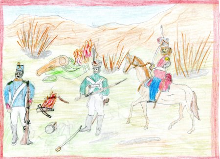 Детские рисунки Бородинское сражение 1812 года