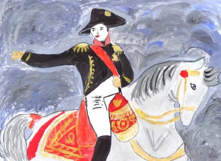 Детские рисунки Бородинское сражение 1812 года