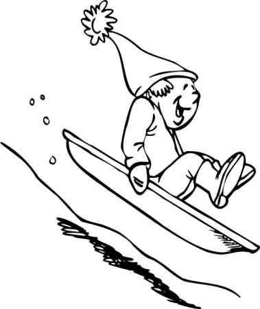 Рисование катание с горки