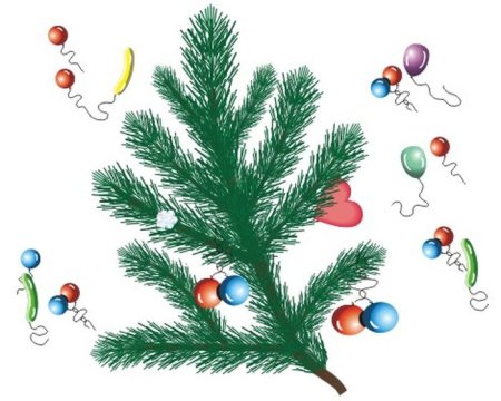 Рисование Еловая веточка