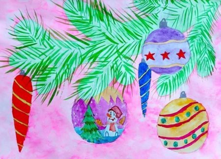 Рисование на тему новый год