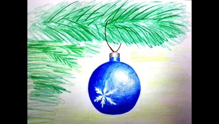 Рисование елочной игрушки