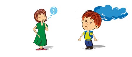 Педагог и дети на прозрачном фоне