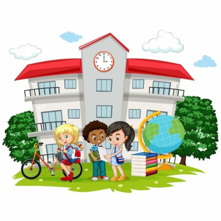 Мультяшное здание детского сада