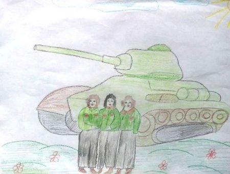 Рисунки к военным песням