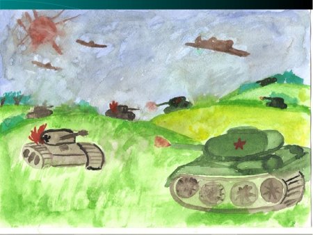 Танкист рисунок детский