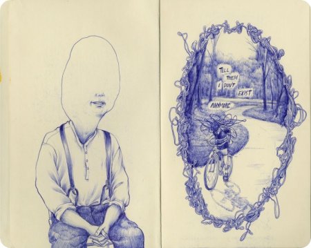 Странные рисунки в скетчбуке