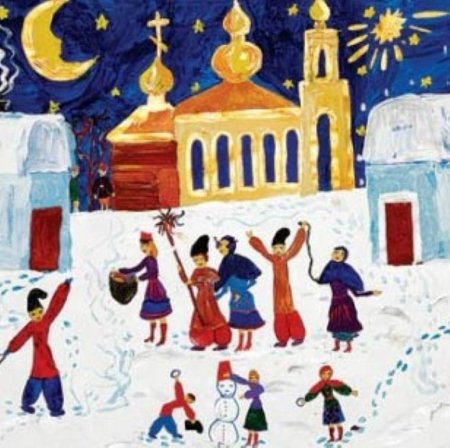 Рисунок на тему Рождество