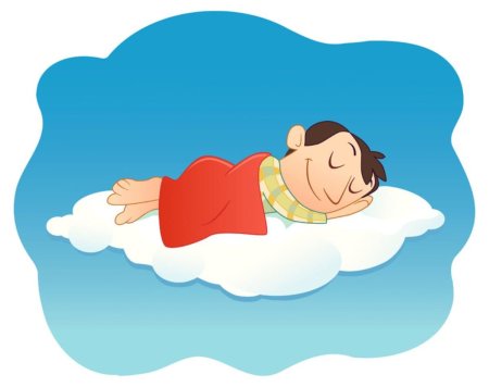 Человек спит мультяшный