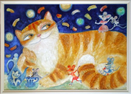 Рисовать рыжую кошку