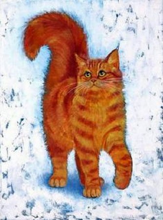 Рыжий котенок мультяшный