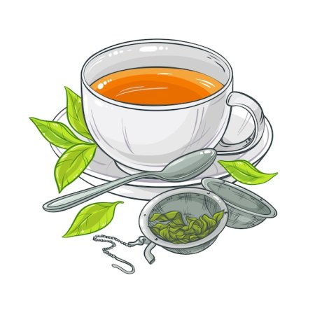 Травяной чай рисунок