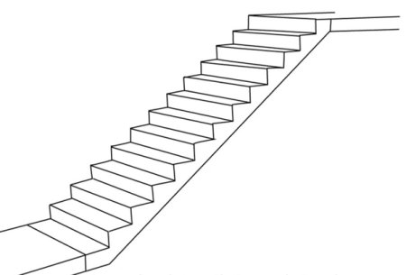 Деревянная лестница на прозрачном фоне
