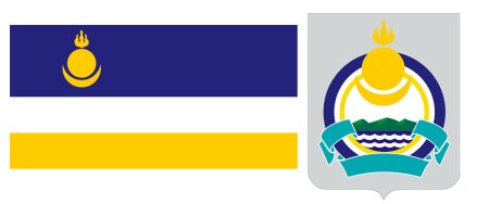 Флаг и герб Бурятии