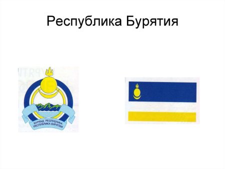Флаг и герб Бурятии