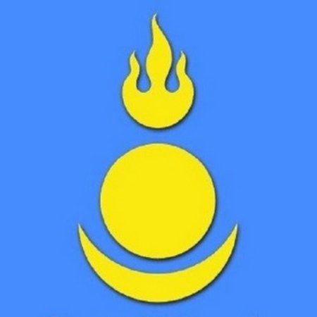 Флаг и президент Республики Бурятия