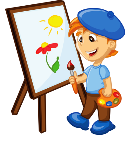 Мальчик с красками