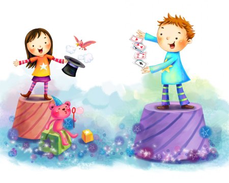 Мальчик и девочка мультяшные