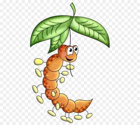 Гусеница листовертка и муравьишка