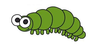 Личинка раскраска