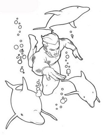 Раскраска Дельфин и человек