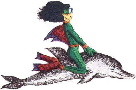 Человек амфибия иллюстрации