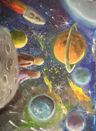 Рисунок на космическую тему