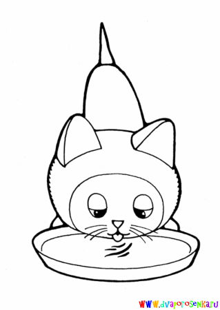 Котенок Гав раскраска