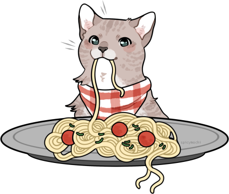 Котик спагетти