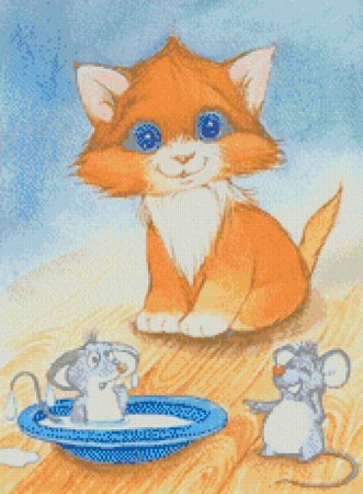 Кот и мышь рисунок