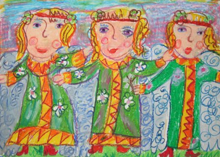 Нарисовать икону Святой Троицы