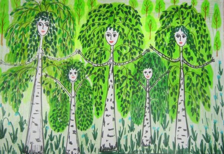 Троица детские рисунки