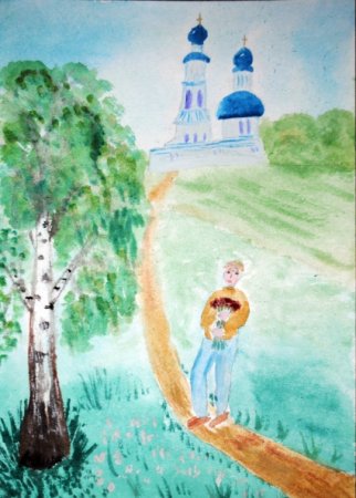 Прорись иконы Троица Рублева